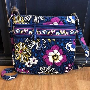 Vera Bradley triple zip hipster crossbody bag